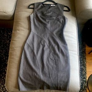 Calvin Klein Black Denim Sleeveless Dress